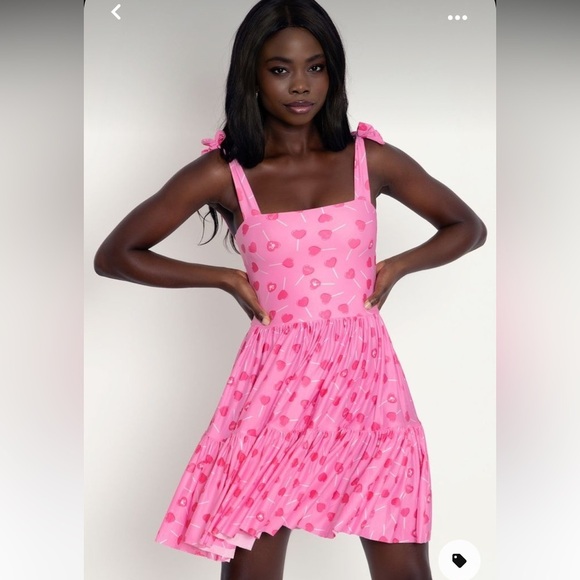 Blackmilk Dresses & Skirts - Blackmilk x Barbie pink lollipop tie the knot tiered frill dress mini Dollskill
